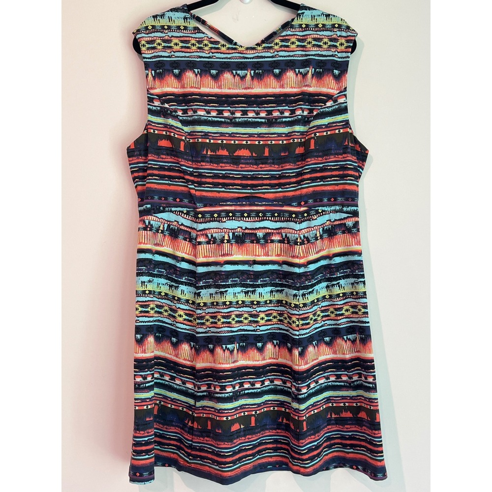 Title Nine Ikat Strappy Back Supplex Spandex Moisture Wicking Dress Gorpcore XL